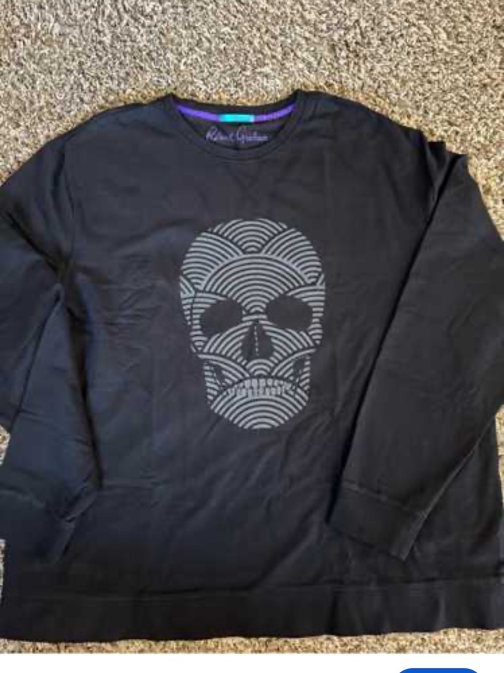 Robert Graham Long Sleeve Skull T-Shirt Men Size 3xl Black